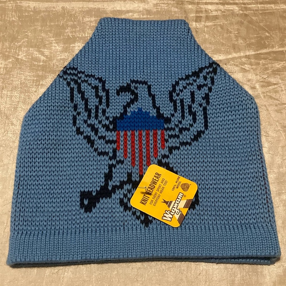 Wigwam Ski Cap Beanie Bird 100% Wool Knitted